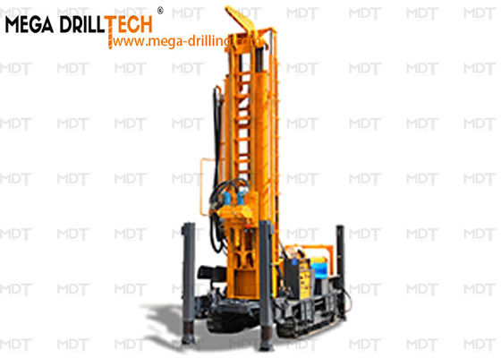 Portable Water Well Hydraulic Crawler Drilling Rig With Auxiliary Radiator