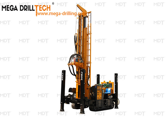Double Motor Drive Rotation Water Well Drilling Rig With Triple Gear Pump