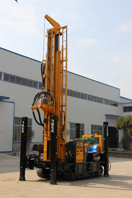 Double Motor Drive Rotation Water Well Drilling Rig With Triple Gear Pump