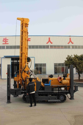 Double Motor Drive Rotation Water Well Drilling Rig With Triple Gear Pump