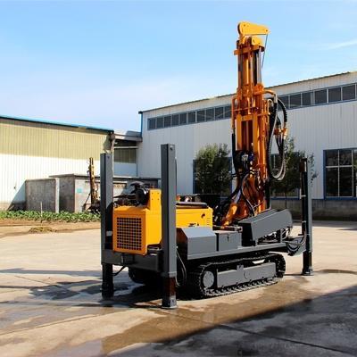 Hydraulic Control Crawler Borewell Drilling Rig For Slurry Drilling